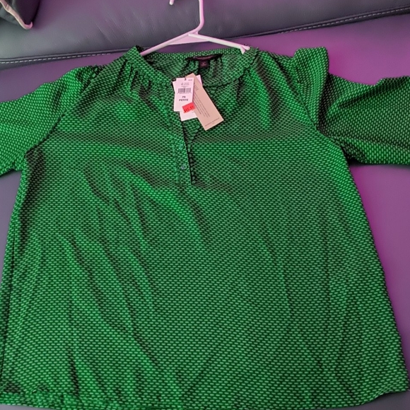 Banana Republic Petite Green Top Small - Picture 3 of 5